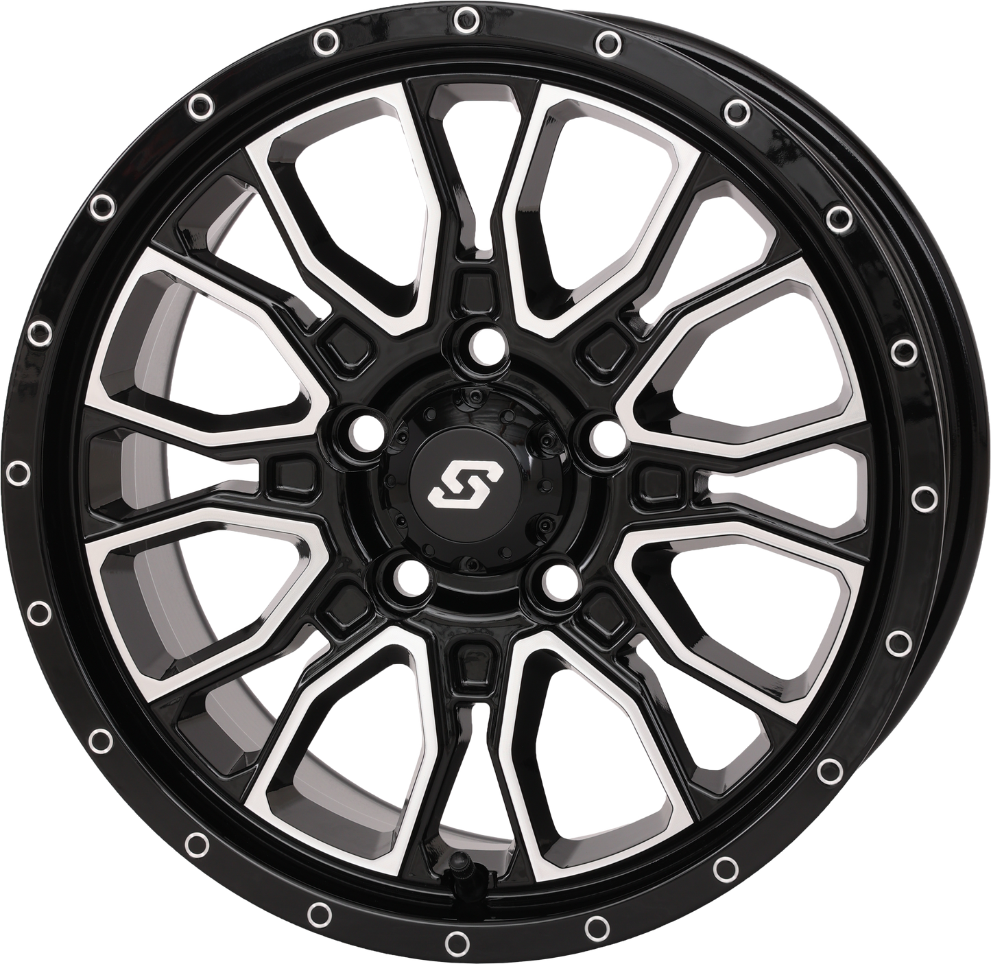 FUSION WHEEL 15X7 5+2 5/4.5 GLOSS BLK/MACHINED