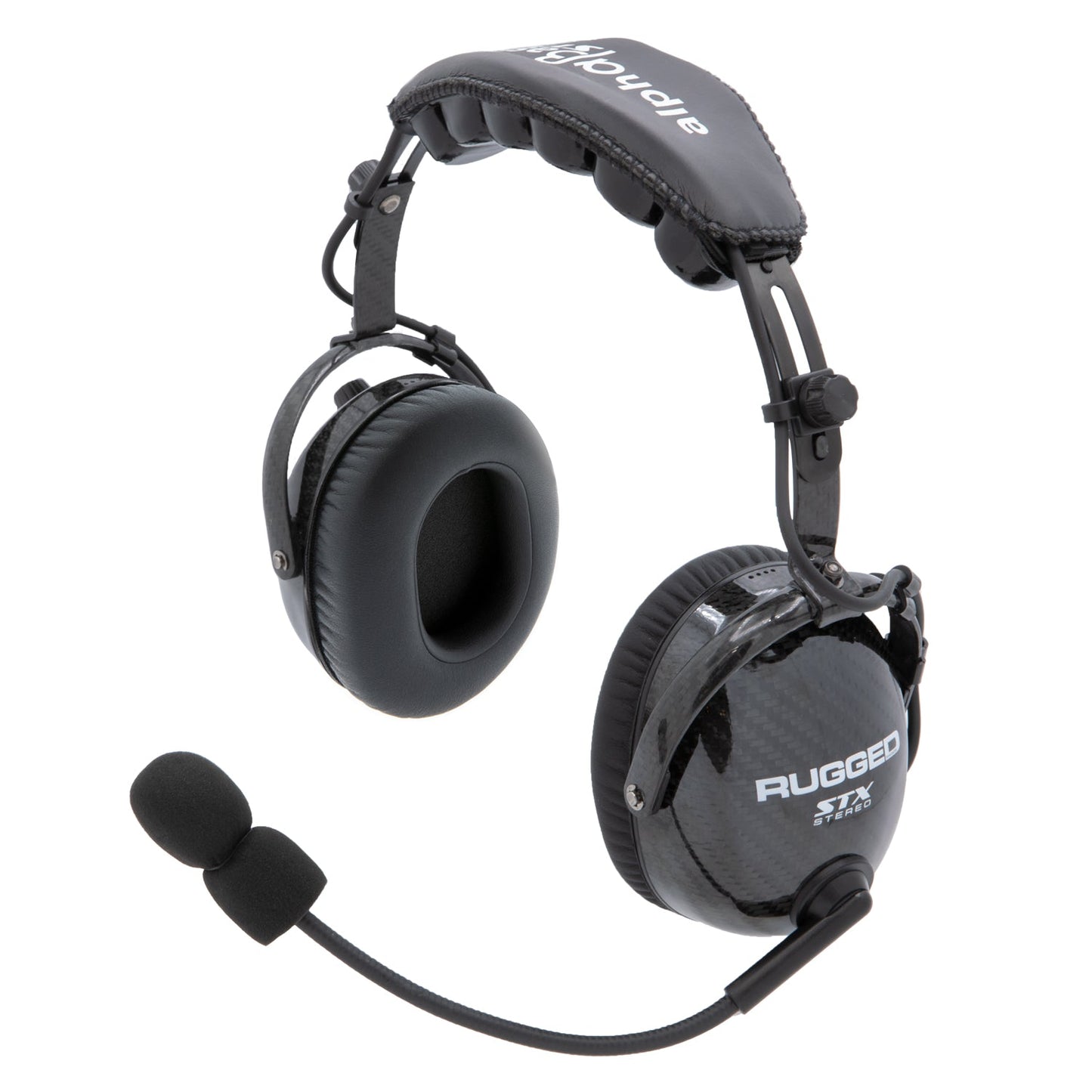 AlphaBass Carbon Fiber Stereo Headset with Bass Boost and Volume Control (OTH and BTH)