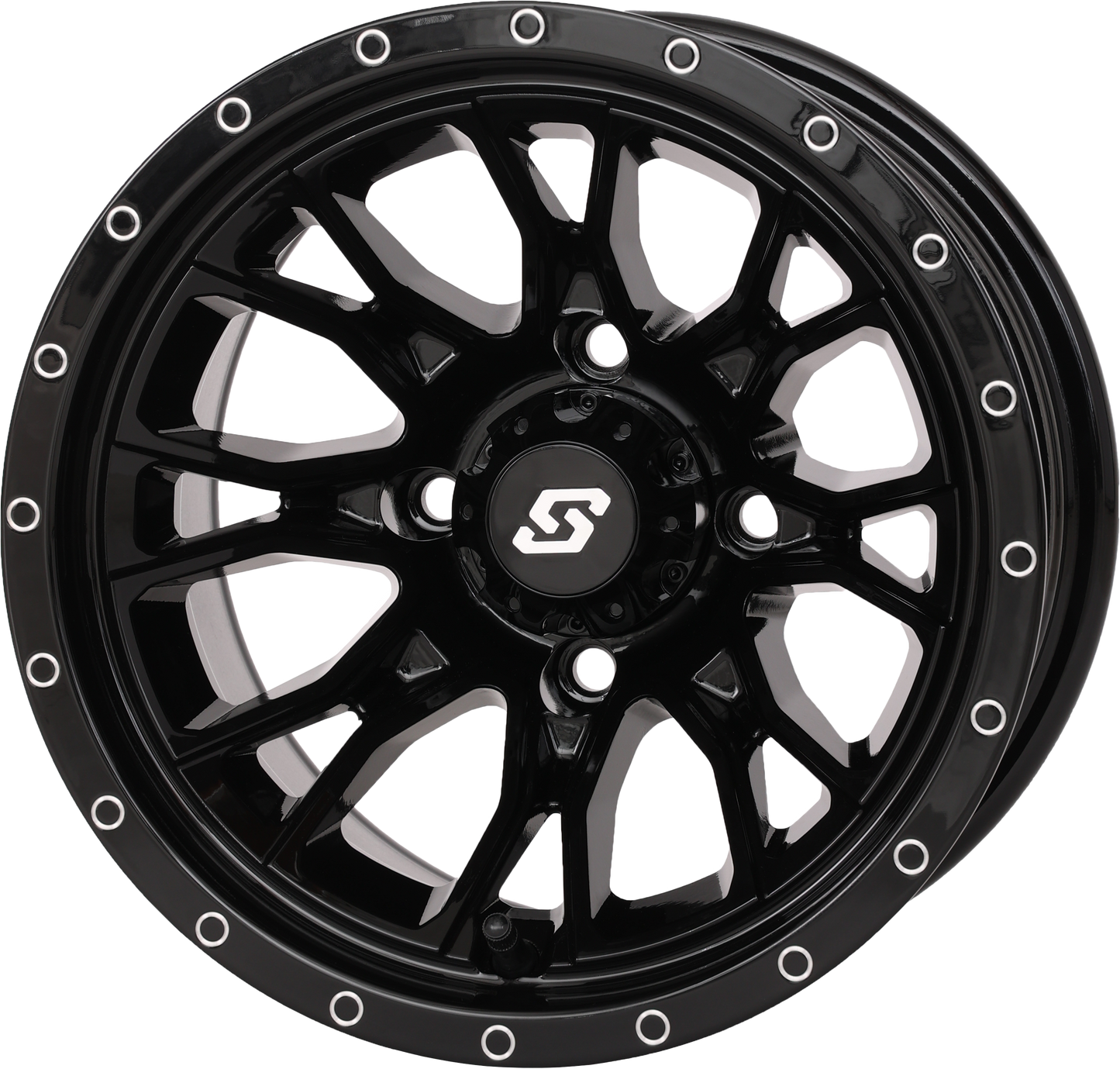 FUSION WHEEL 12X7 2+5 4/110 GLOSS BLACK