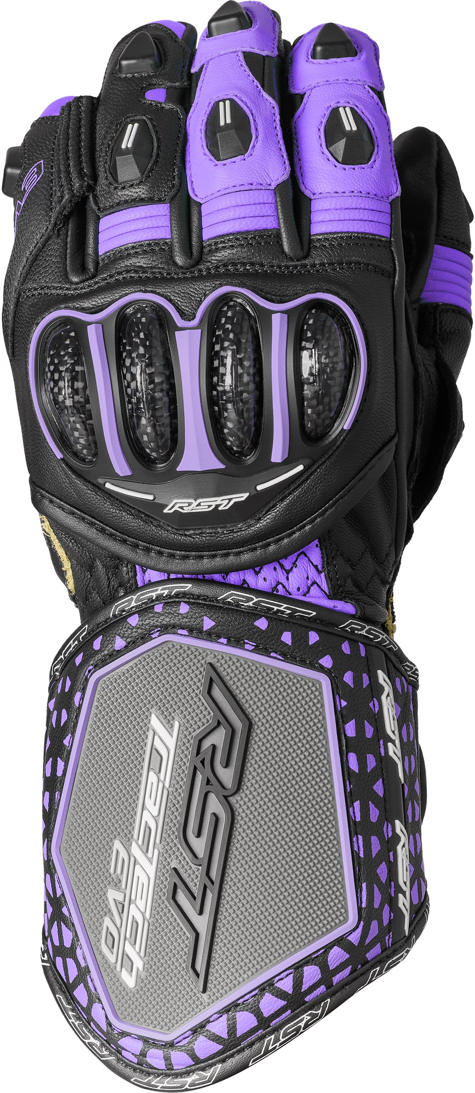 TRACTECH EVO 4 CE LADIES GLOVE BLACK/FUSHIA/GREY LEATHER SM