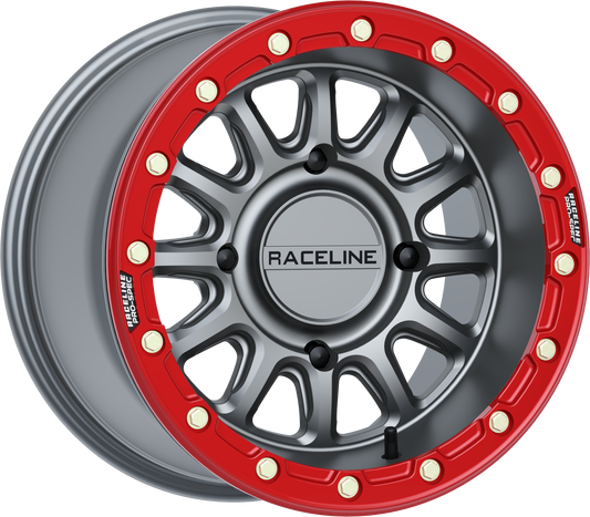ALPHA WHEEL 4/156 GUNMETAL/RED 15X7 (+10MM)