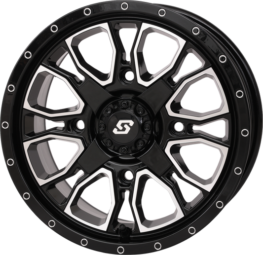 FUSION DD WHEEL  14X7 5+2 4/137 & 4/156 GLOSS BLK/MACH