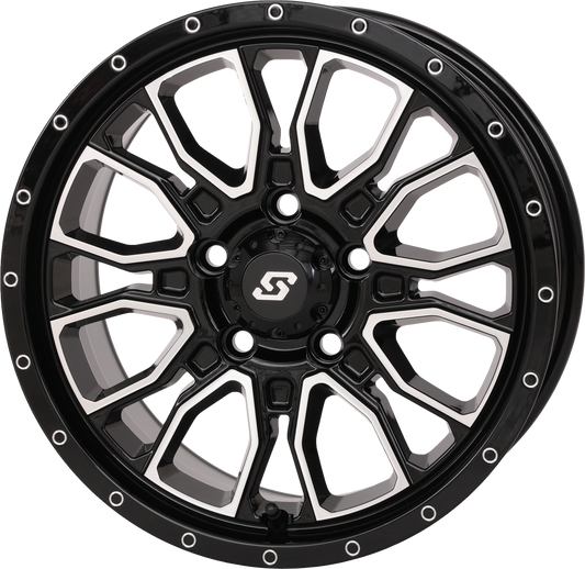 FUSION WHEEL 15X7 5+2 5/4.5 GLOSS BLK/MACHINED