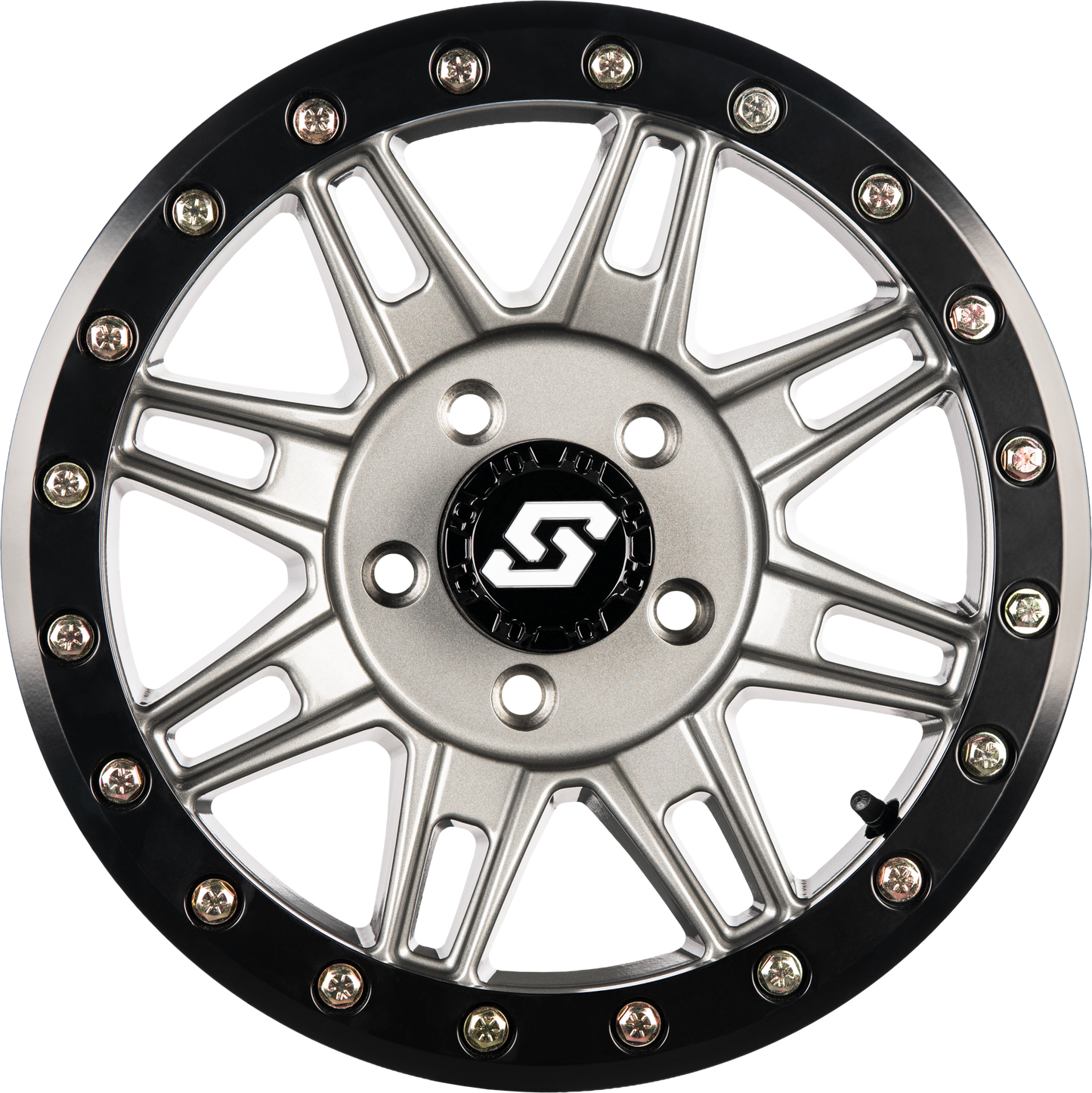 CLUTCH BDLK WHEEL 14X7 4/137 +10MM GUNMETAL/BLK