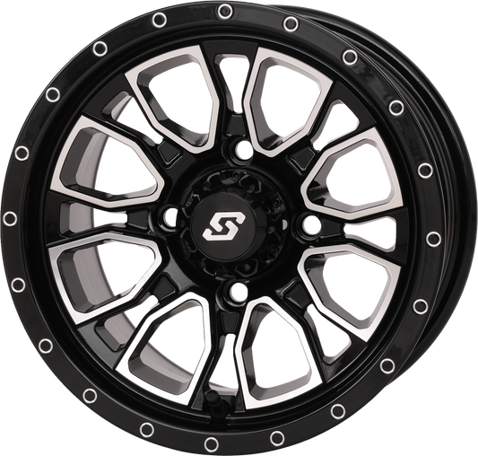 FUSION WHEEL 12X7 5+2 4/110 GLOSS BLK/MACHINED