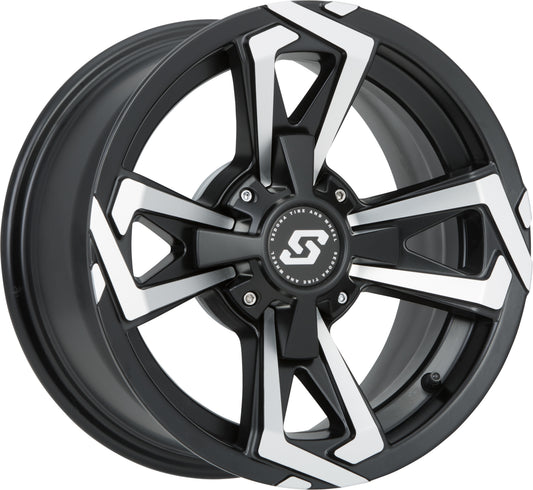 RIOT WHEEL 14X7 4/110 5+2 (+10MM) BLK/MACHINED