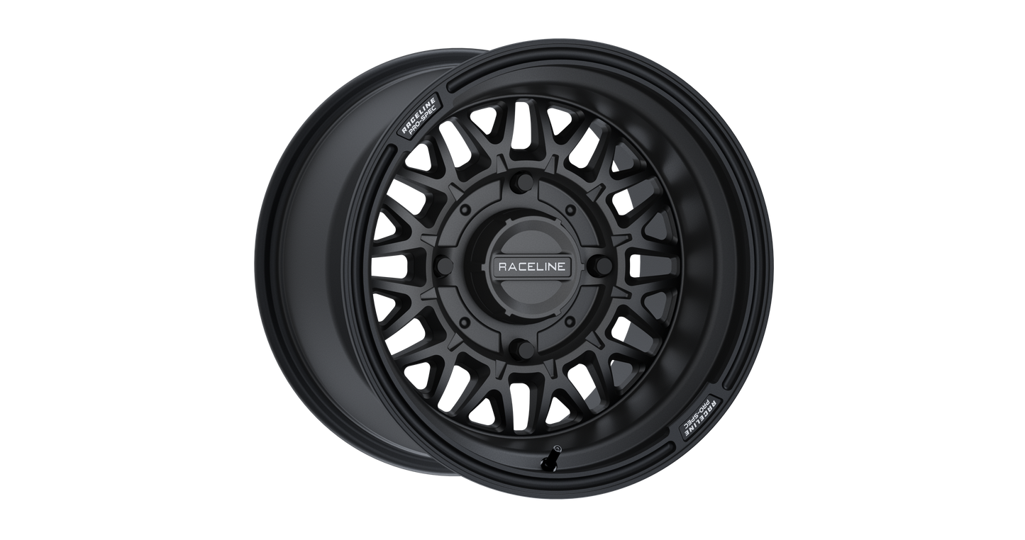 RACELINE OMEGA 15X10 4/156 5+5 (0MM) SATIN BLACK