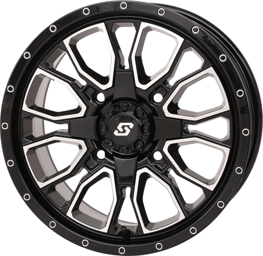 FUSION DD WHEEL  15X7 5+2 4/137 & 4/156 GLOSS BLK/MACH