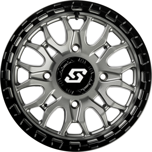 IGNITION WHEEL 14X7 4/156 +10MM GUNMETAL/BLK