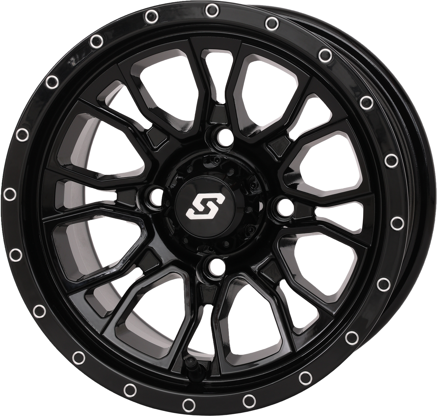 FUSION WHEEL 12X7 5+2 4/110 GLOSS BLACK