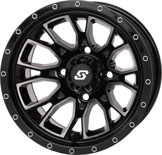 FUSION WHEEL  12X7 2+5 4/110 GLOSS BLK/MACHINED
