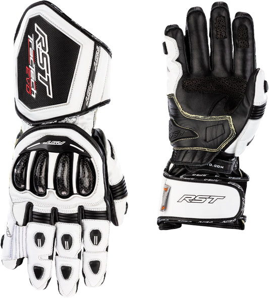TRACTECH EVO 4 CE LADIES GLOVE WHITE/BLACK LEATHER SM